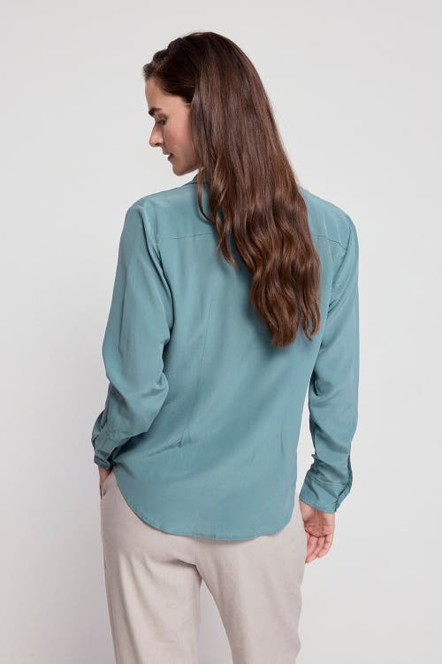 The Shirt By Rochelle Behrens The Silk Shirt In Green