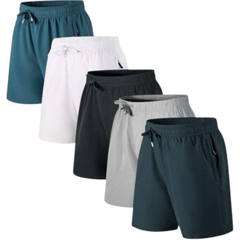 Benben Mens 5 Pack Zipper Pocket Gym Shorts