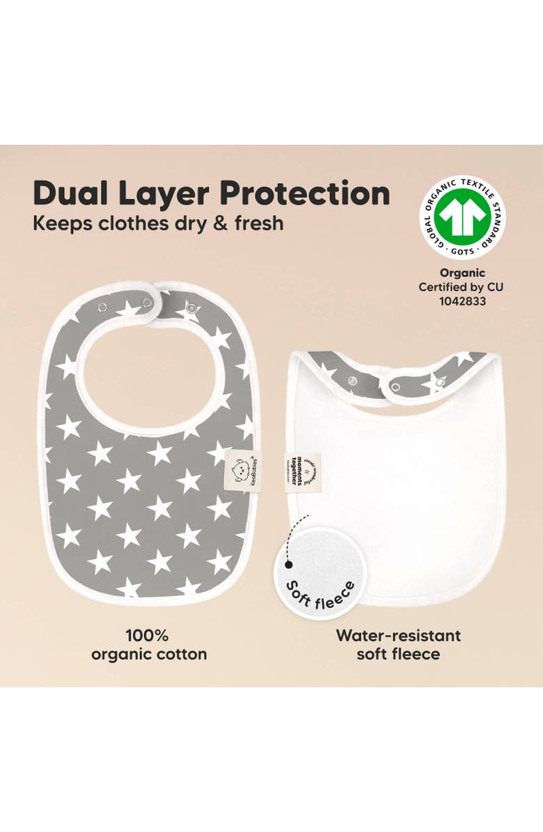 KeaBabies 8-Pack Baby Drool Bibs, Alternate, color, Grayscape