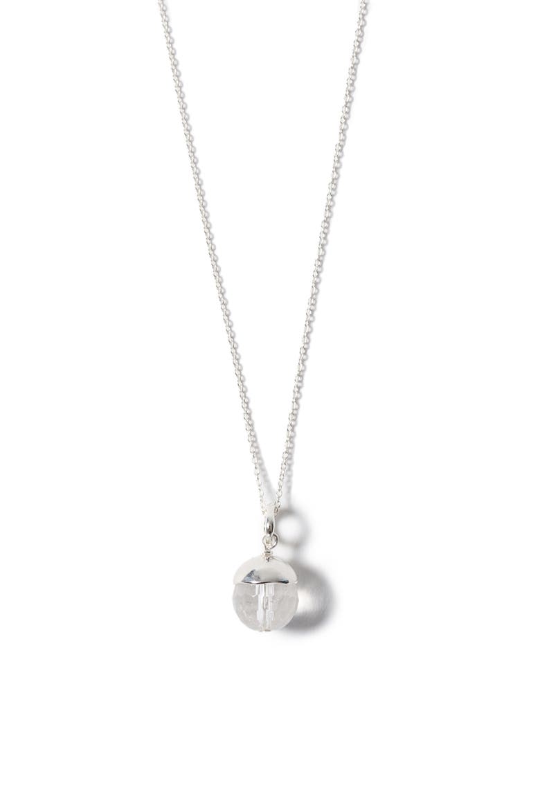 Bell Pendant Necklace, Main, color, CLEAR QUARTZ