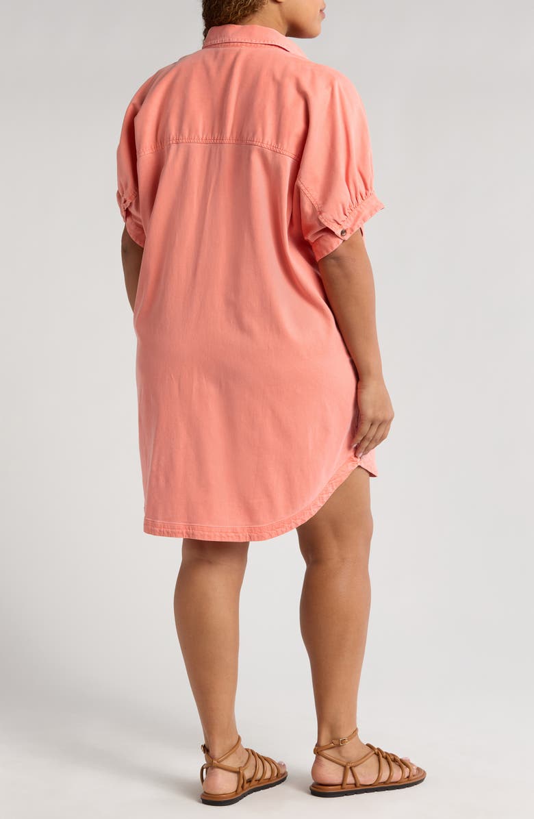 Treasure & Bond Woven Polo Shift Dress, Alternate, color, Coral Apple