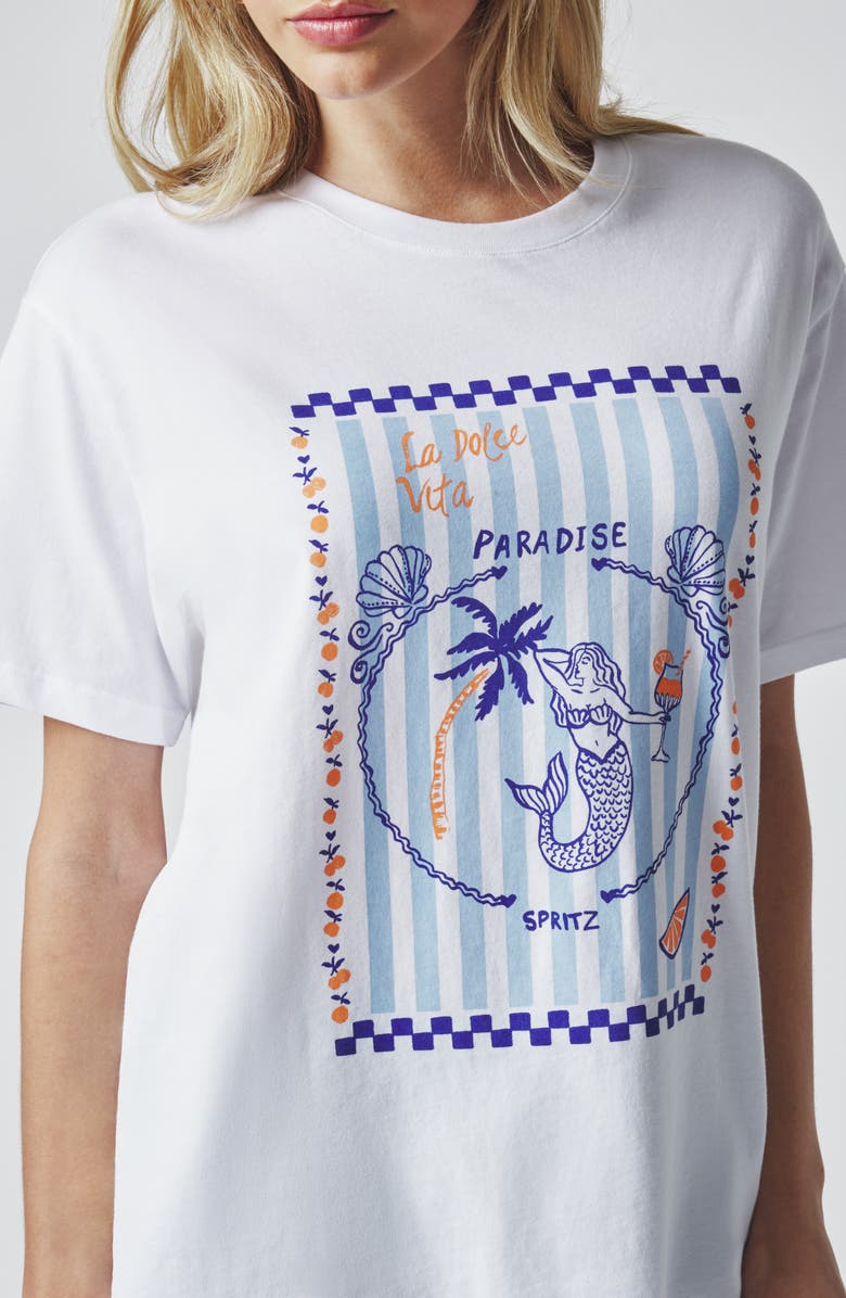 Florence by Mills Boyfriend Graphic T-Shirt, Alternate, color, Mermaid Spritz