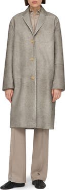 Lafayette 148 New York Genuine Calf Hair Three Button Coat