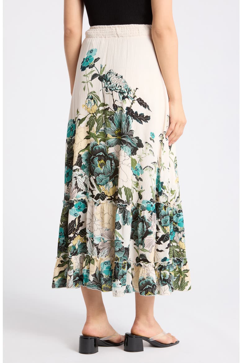 Print Skirt, Alternate, color, LATTE BOTANICAL PRINT