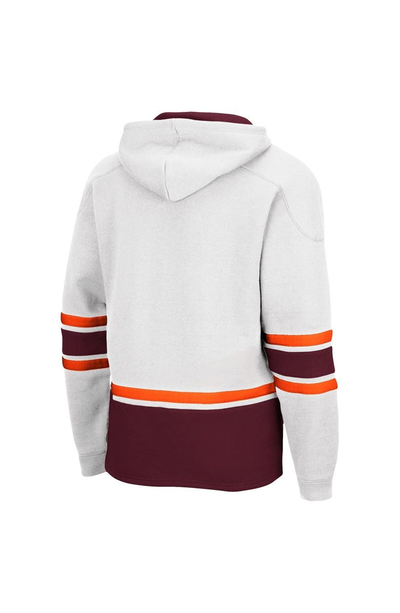 COLOSSEUM Men's Colosseum White Virginia Tech Hokies Lace Up 3.0 Pullover Hoodie, Alternate, color, 
