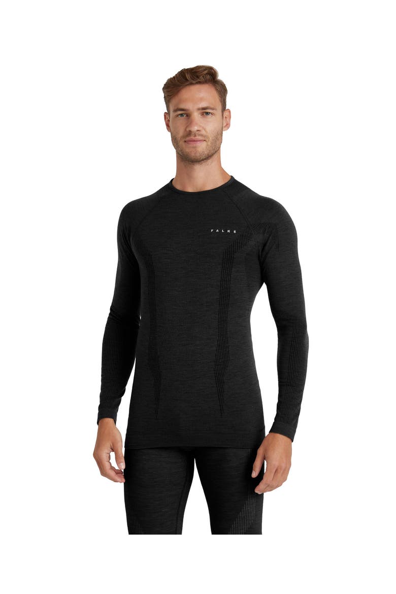 Wool Tech Base Layer Top, Main, color, Black