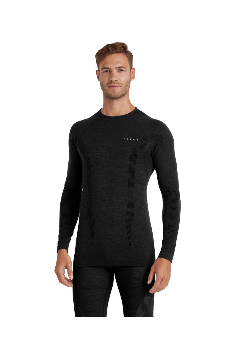 Falke Wool Tech Base Layer Top, Main, color, Black