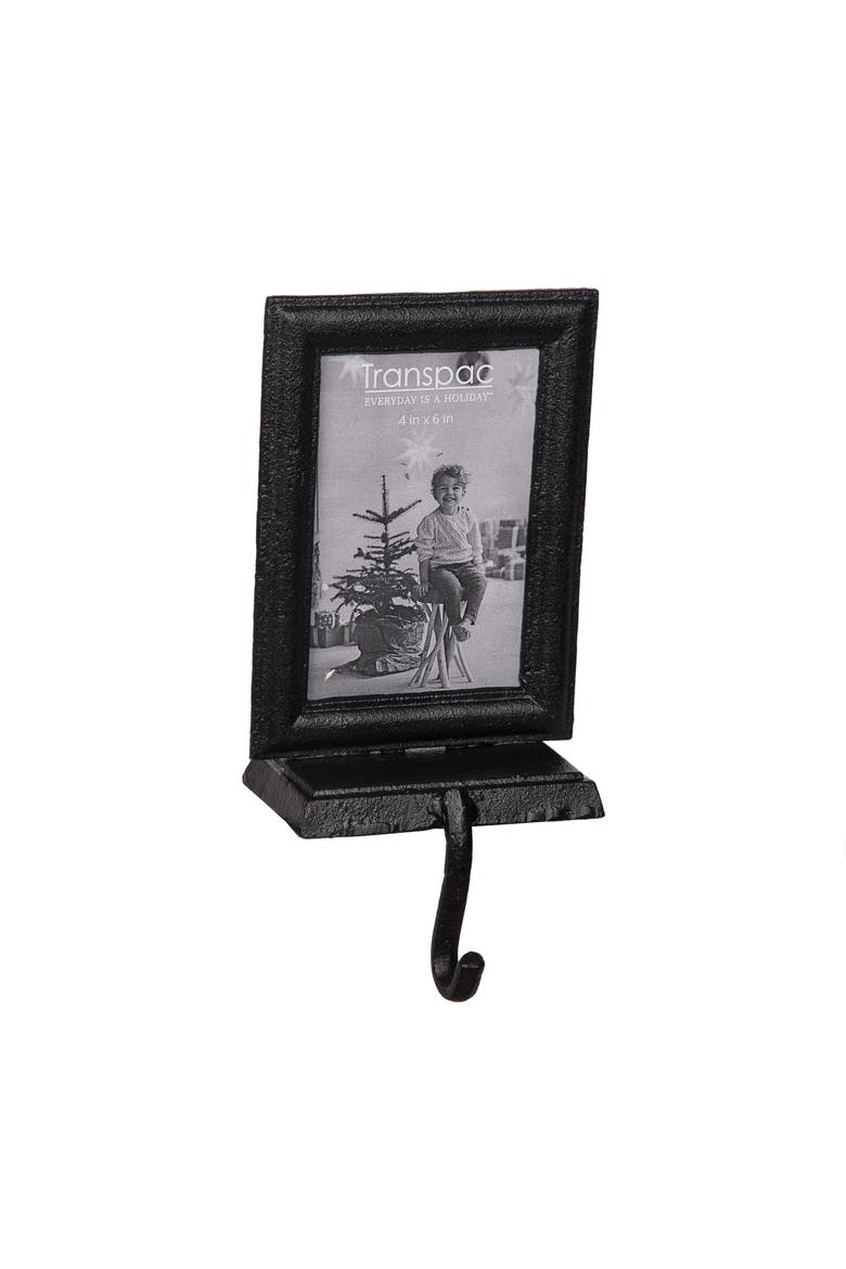 Black Metal Frame Stocking Holder Stylish Christmas Decoration, Main, color, Black