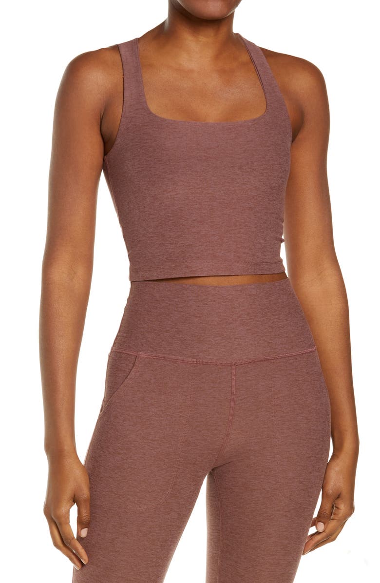 Beyond Yoga Space Dye Square Neck Crop Tank, Main, color,