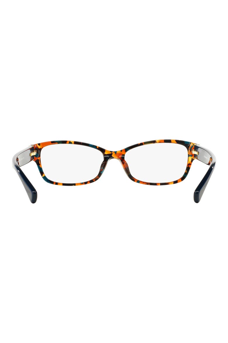 52mm Rectangular Optical Glasses, Alternate, color, TEAL TORT