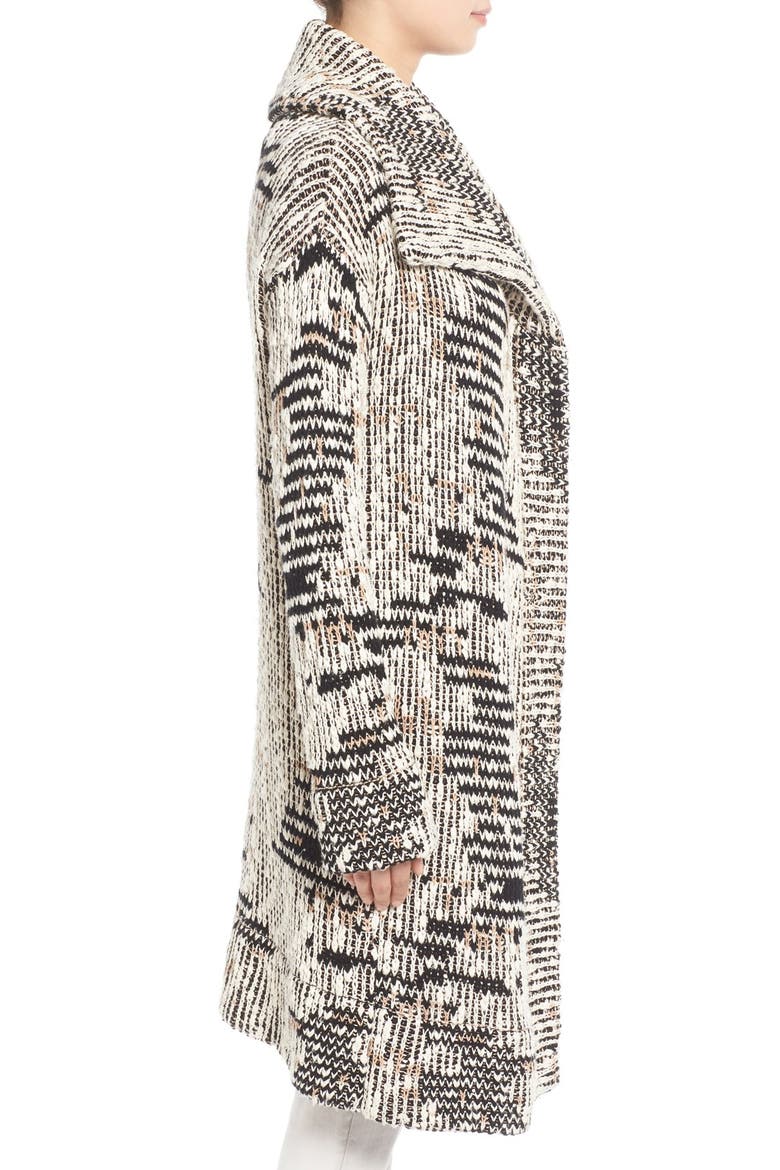 'Gemma' Long Sweater Coat, Alternate, color, NATURAL MULTI
