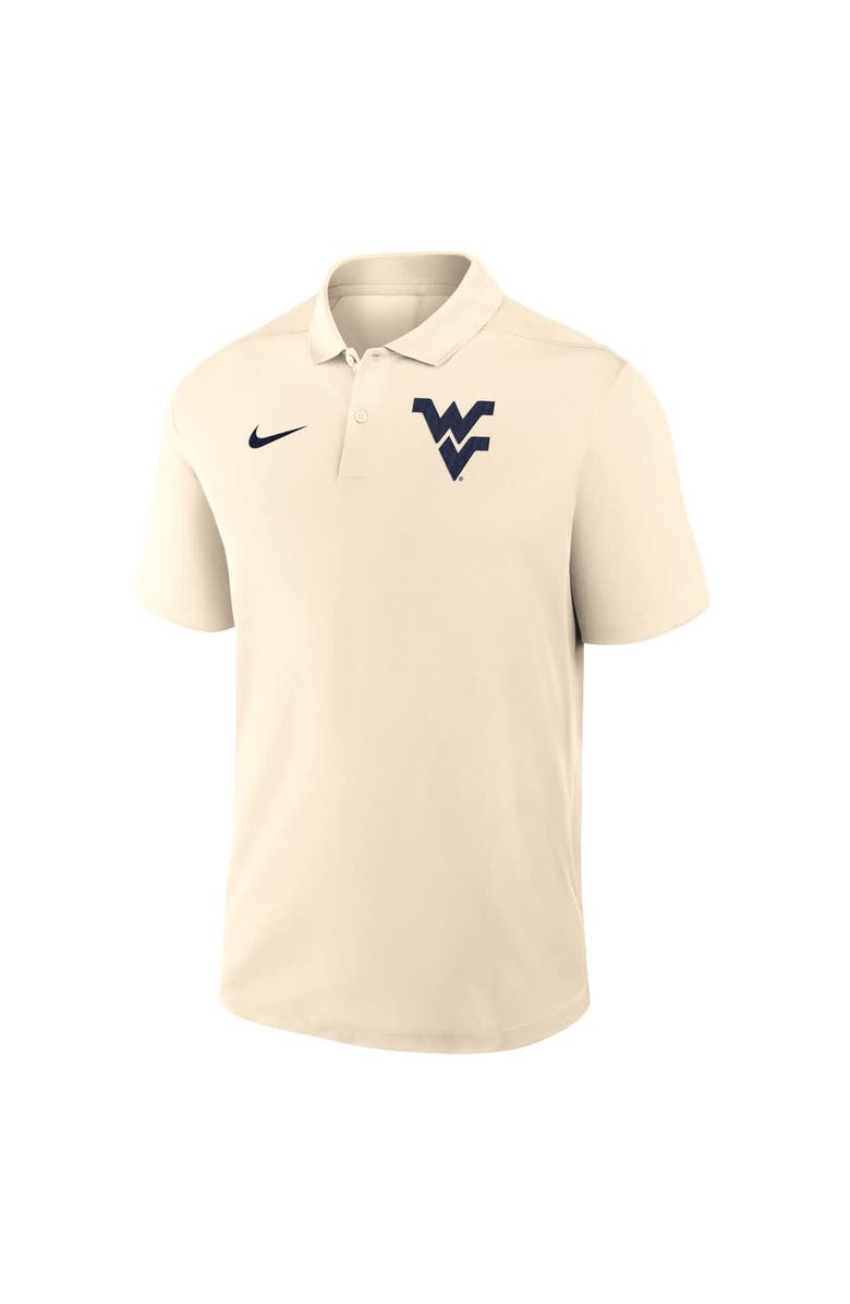 Nike Men's Nike Tan West Virginia Mountaineers Primary Logo Victory Performance Polo, Alternate, color, Tan