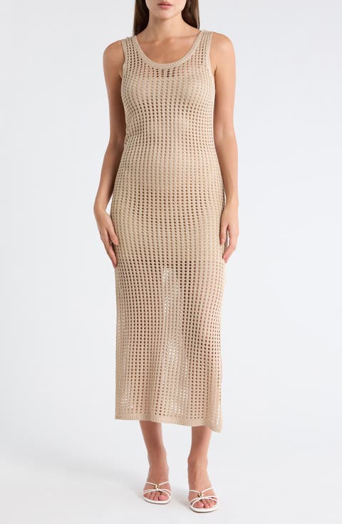Open Knit Cover-Up Dress