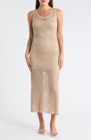 NORDSTROM RACK Open Knit Cover-Up Dress