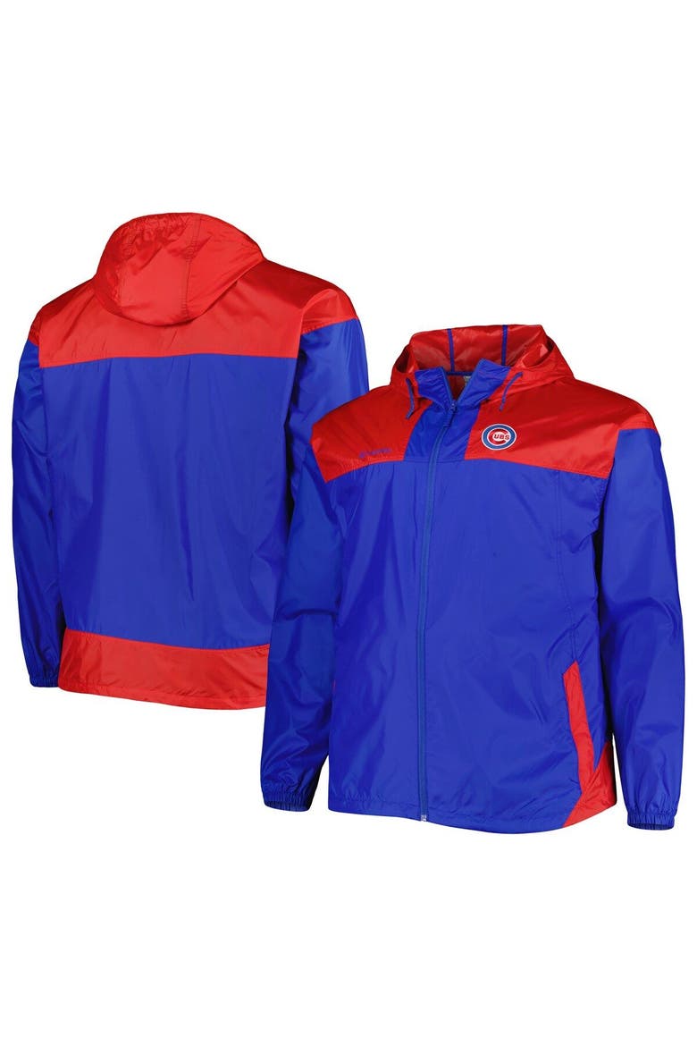 Men's Columbia Royal Chicago Cubs Flash Forward Challenger Omni-Shade Full-Zip Windbreaker, Main, color, Royal