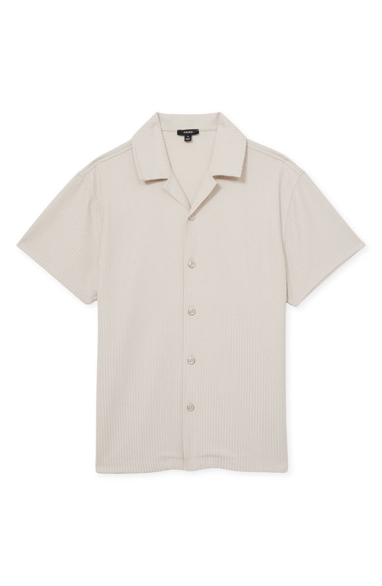 Reiss Warwick Texture Camp Shirt, Alternate, color, Champagne