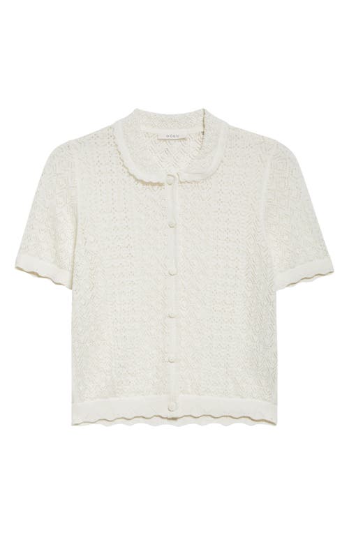 Doen Dôen Evaline Open Stitch Cardigan In White