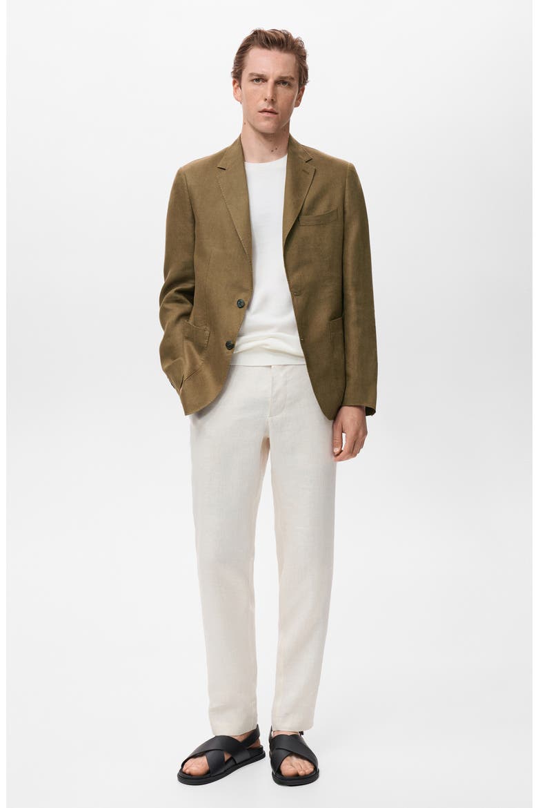 Salerno Linen Sport Coat, Alternate, color, KHAKI