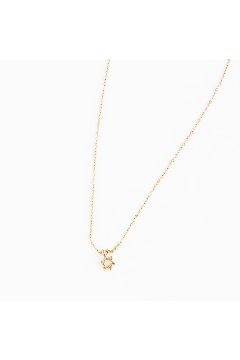 Star Of David Pendant Necklace, Main, color, Gold