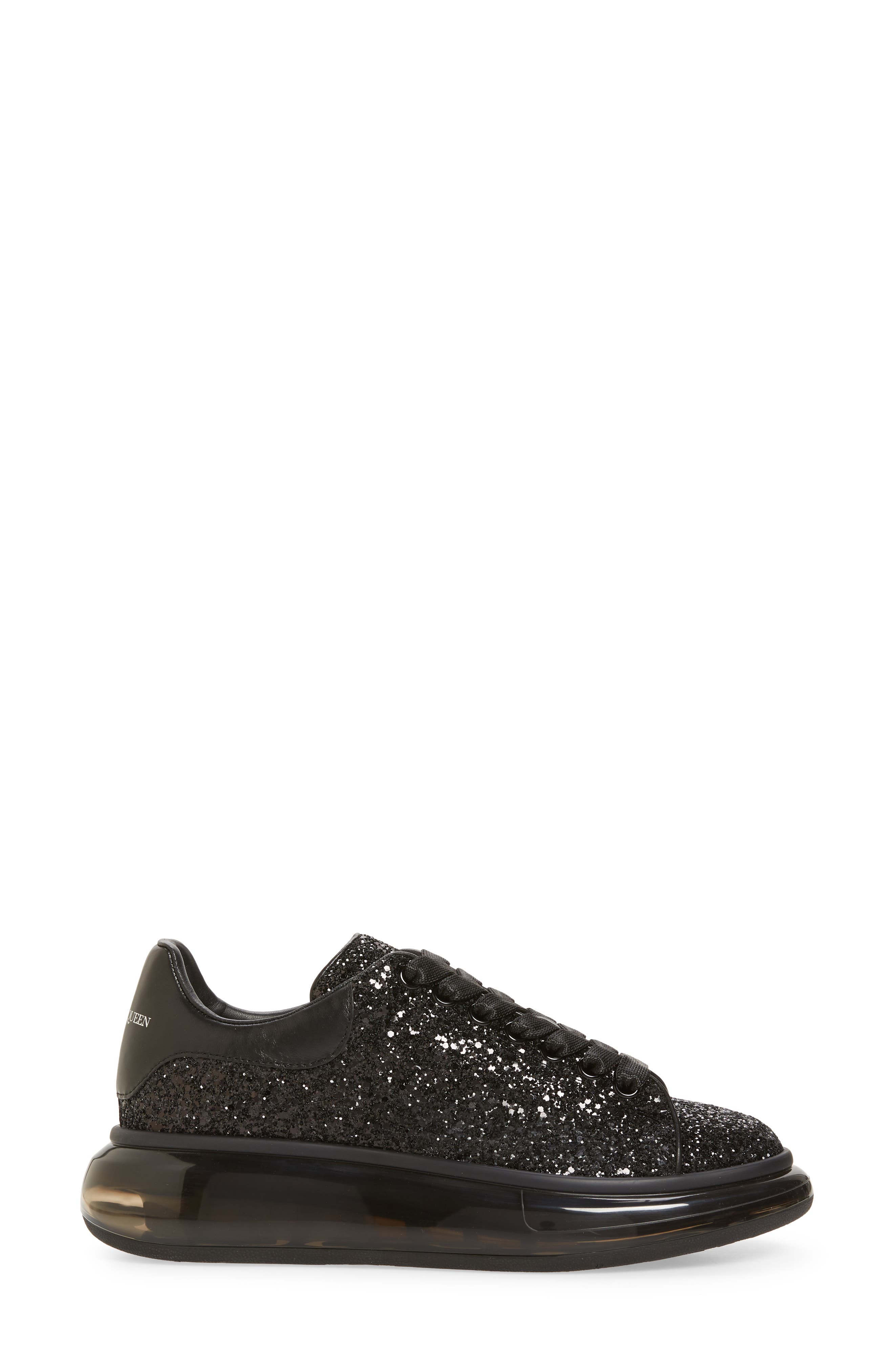 McQueen Alexander McQueen Glitter Bubble Sole Platform Sneaker, Alternate, color, 