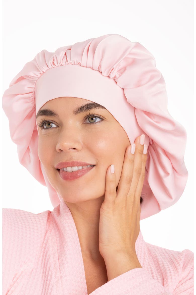 DreamWrap Pink Bonnet, Alternate, color, PINK