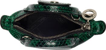 Le Pliage Cuir Croc Embossed Extra Small Crossbody Bag