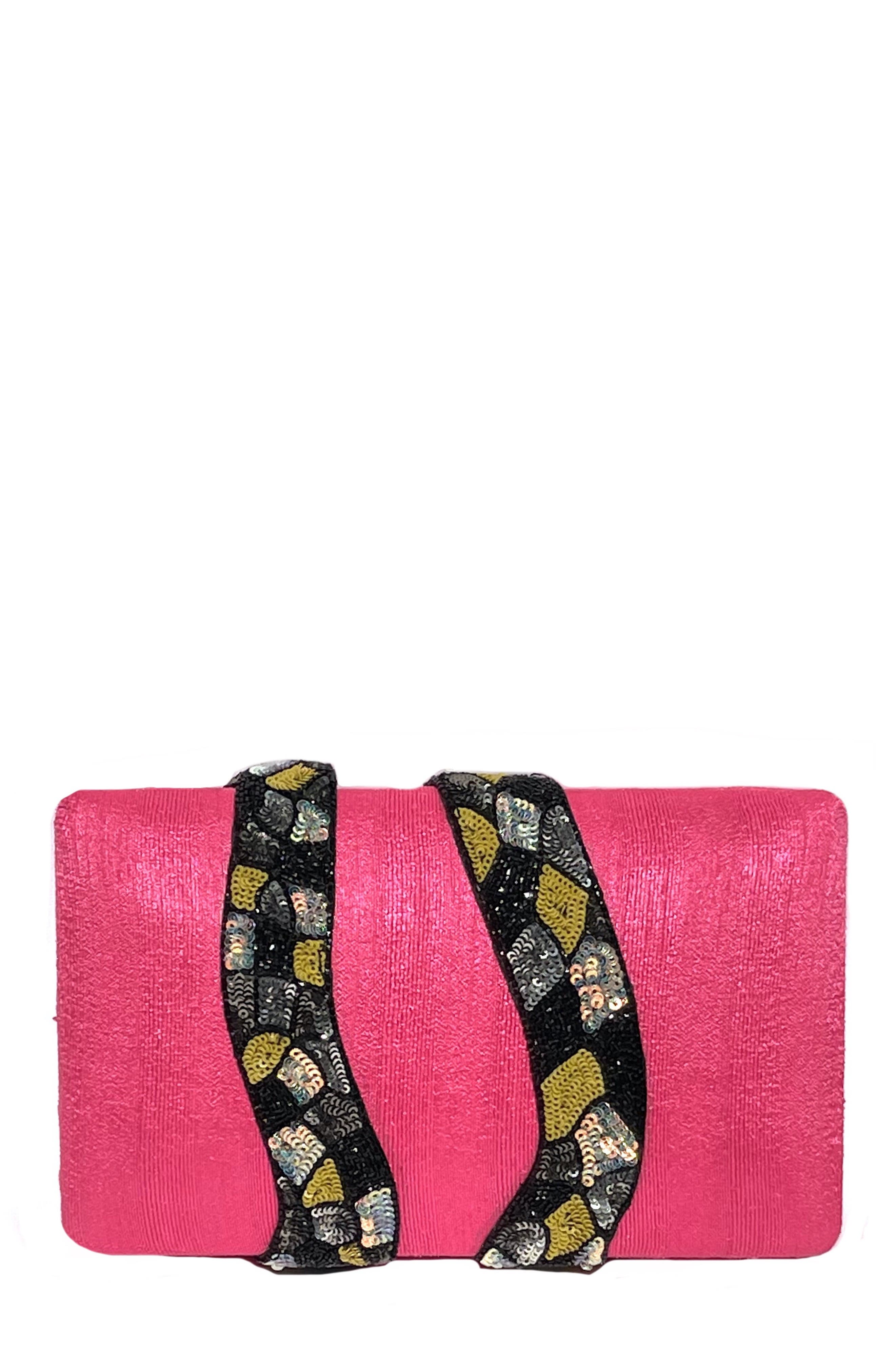 Simitri Kaa Clutch, Alternate, color, Pink