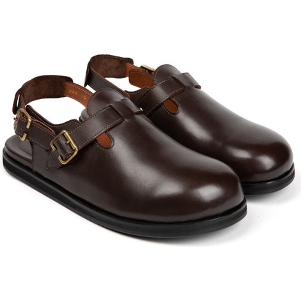 Anthony Veer Harbor Moc Sandal In Chestnut Grain Brown