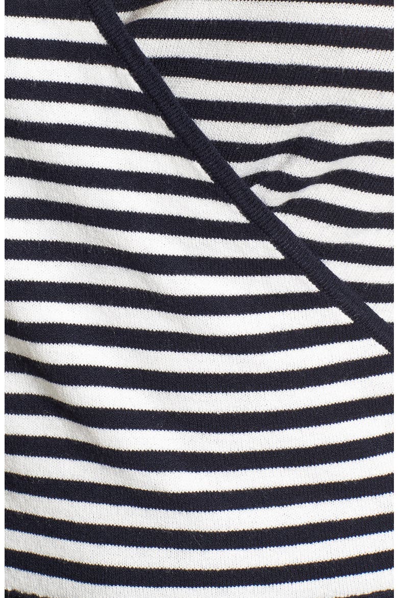 Wrap Sweater, Alternate, color, NAVY- WHITE EVEN STRIPE