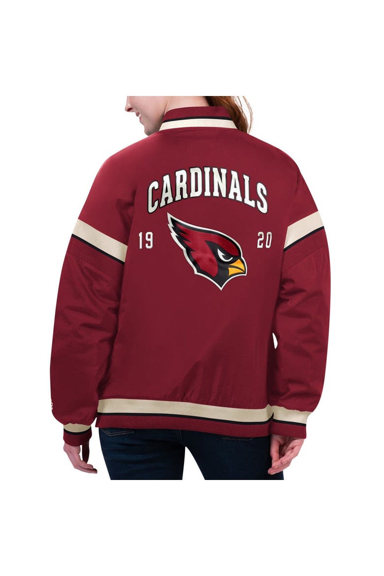 Women's Starter Cardinal Arizona Cardinals Tournament Full-Snap Varsity Jacket, Alternate, color, Cardinal