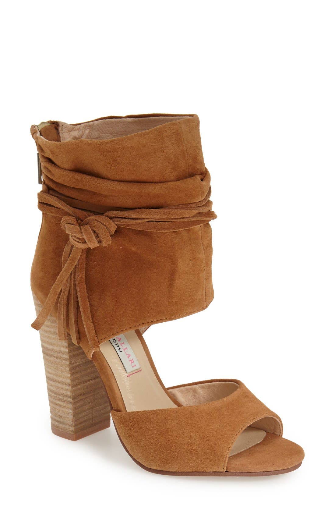 'Leigh 2' Ankle Cuff Sandal, Main, color, DARK CAMEL