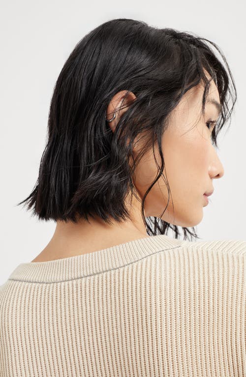 Brunello Cucinelli Beige Monili Cotton Sweater In Butter