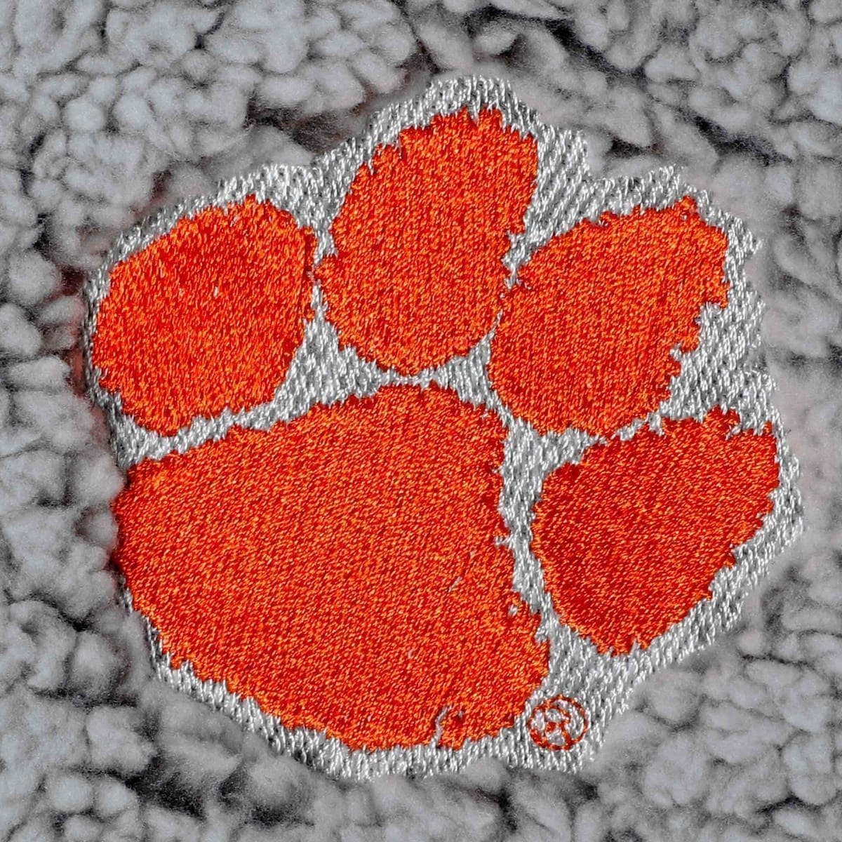 BOXERCRAFT Girls Youth Gray Clemson Tigers Sherpa Super-Soft Quarter ...