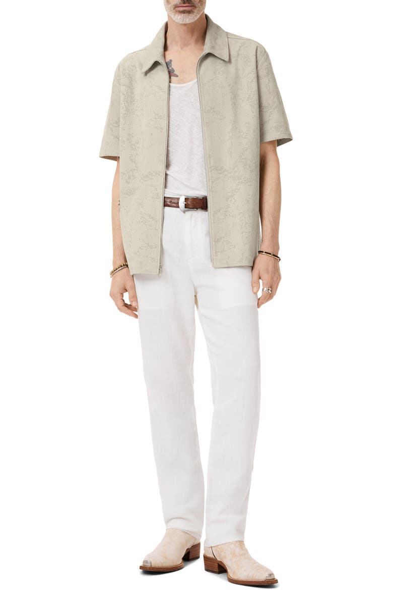 John Varvatos Wade Suede Zip Shirt jacket, Alternate, color, 