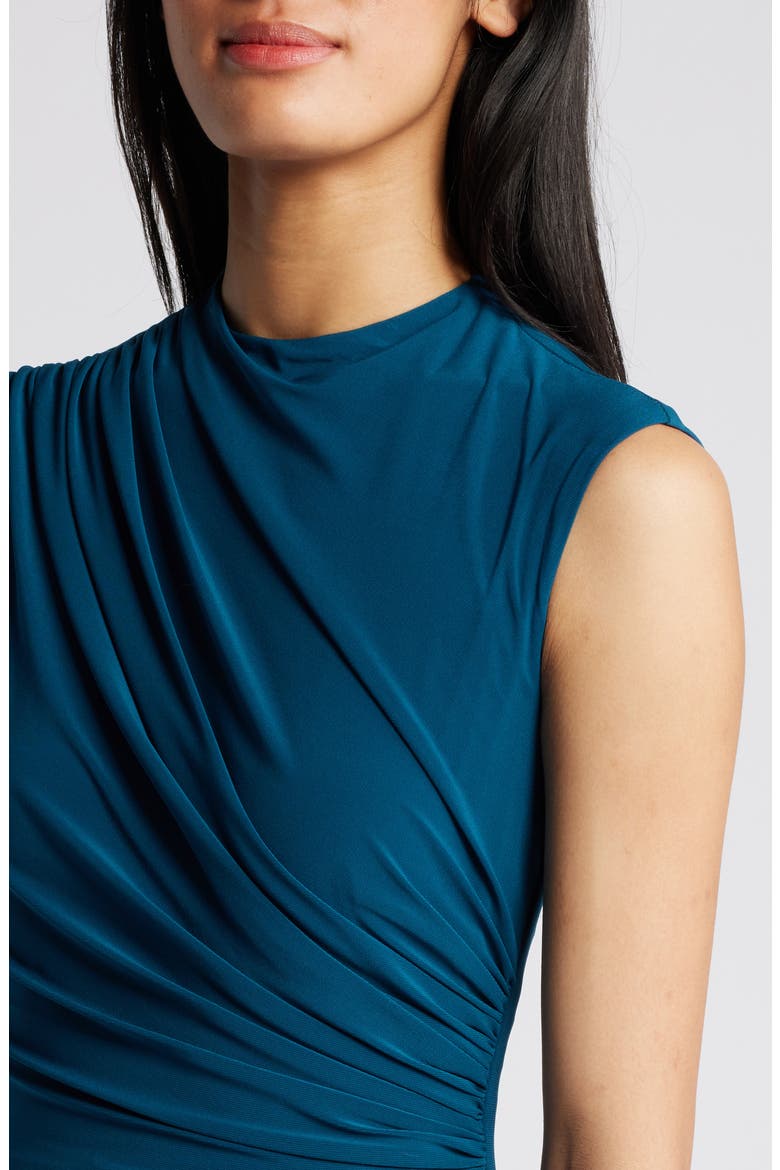 Ruched Sleeveless Gown, Alternate, color, MALLARD