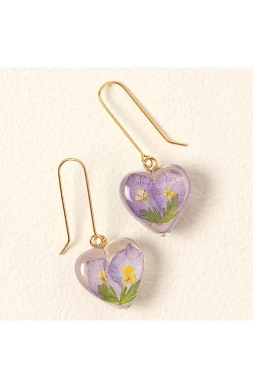 Belart Birth Month Flower Heart Earrings