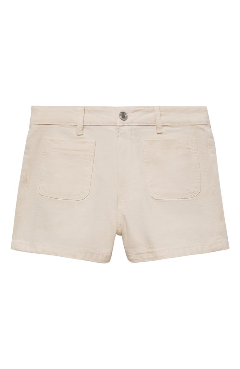 MANGO Patch Pocket Denim Shorts, Alternate, color,