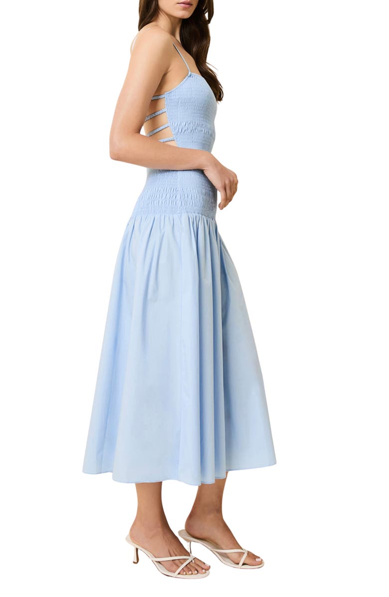 Solid & Striped The Vida Smocked Sleeveless Maxi Dress, Alternate, color, Open Water