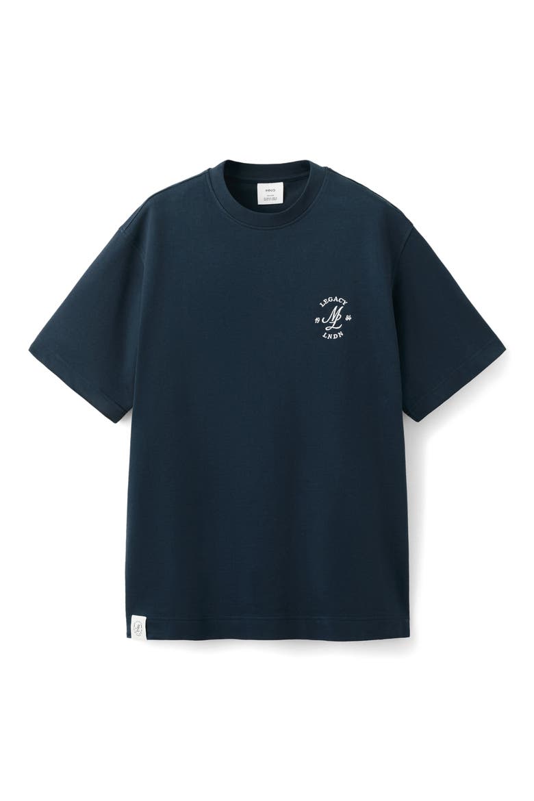 Cotton Embroidered Graphic T-Shirt, Alternate, color, NAVY