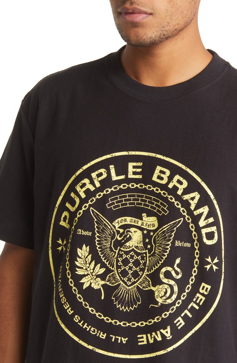 PURPLE BRAND Men's Medallion Logo Graphic Tee, Alternate, color,