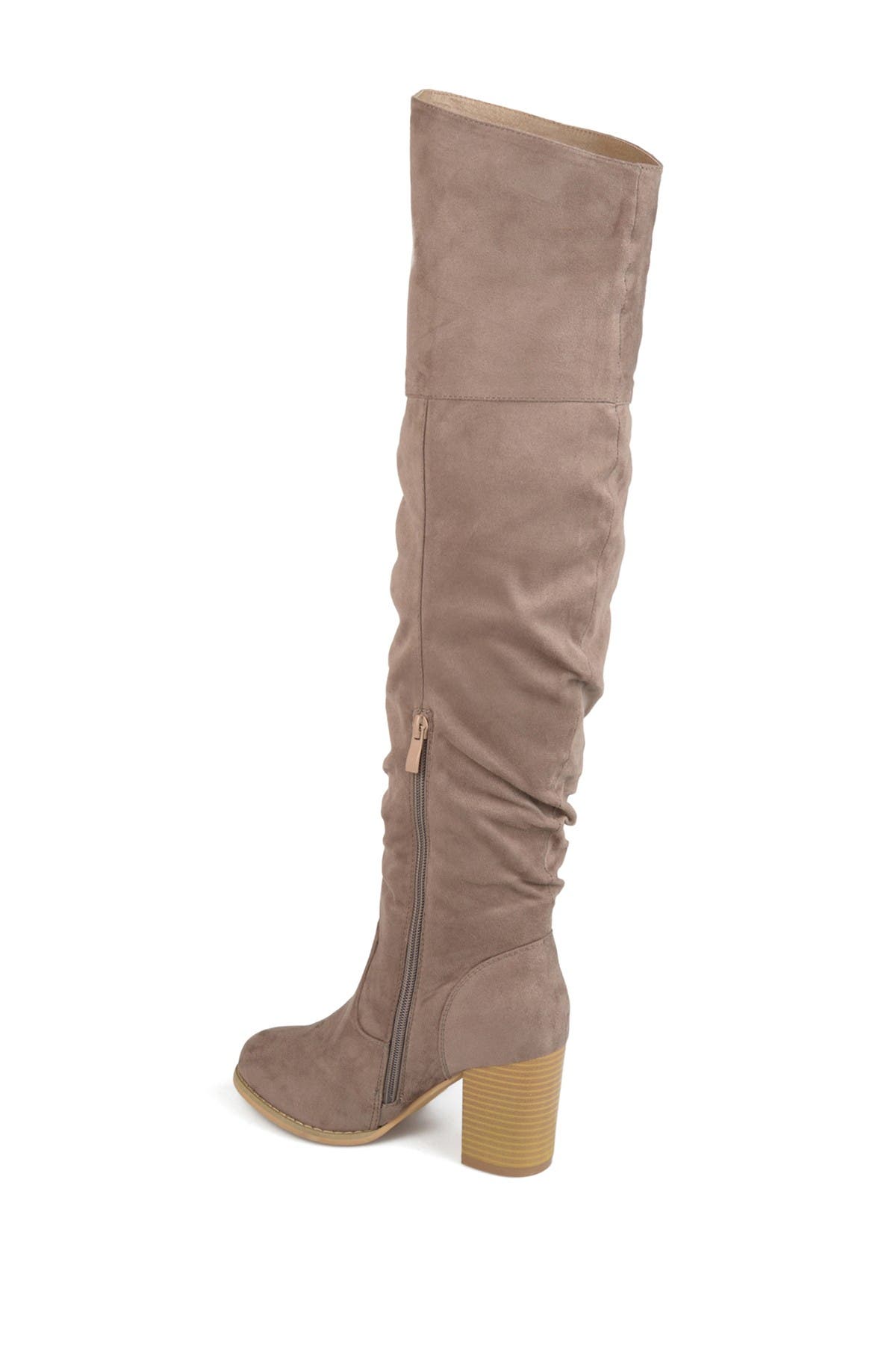 JOURNEE Kaison Ruched Tall Boot - Extra Wide Calf, Alternate, color, TAUPE
