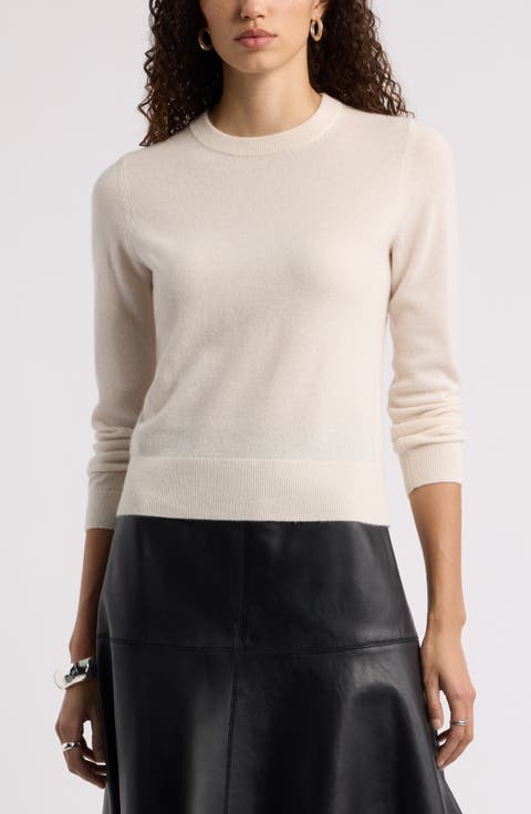 Shrunken Cashmere Crewneck Sweater