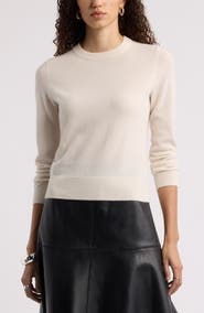 Nordstrom Shrunken Cashmere Crewneck Sweater