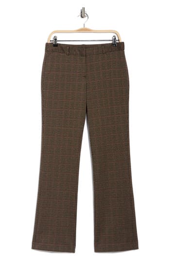 Amanda & Chelsea Ari Plaid Pants In Brown