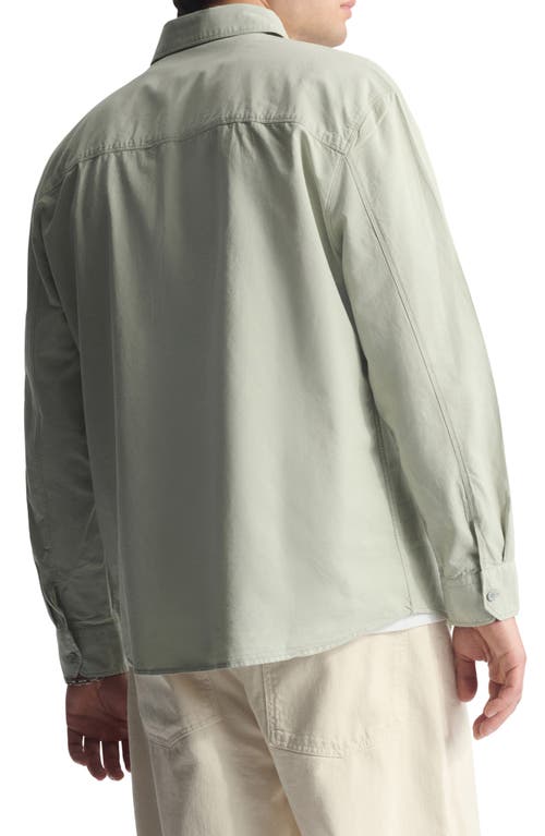 Brooklyn Industries Garment Dye Button-up Shirt In Green