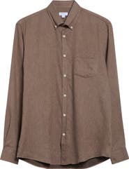 Sunspel Plaid Cotton Flannel Button-Down Shirt