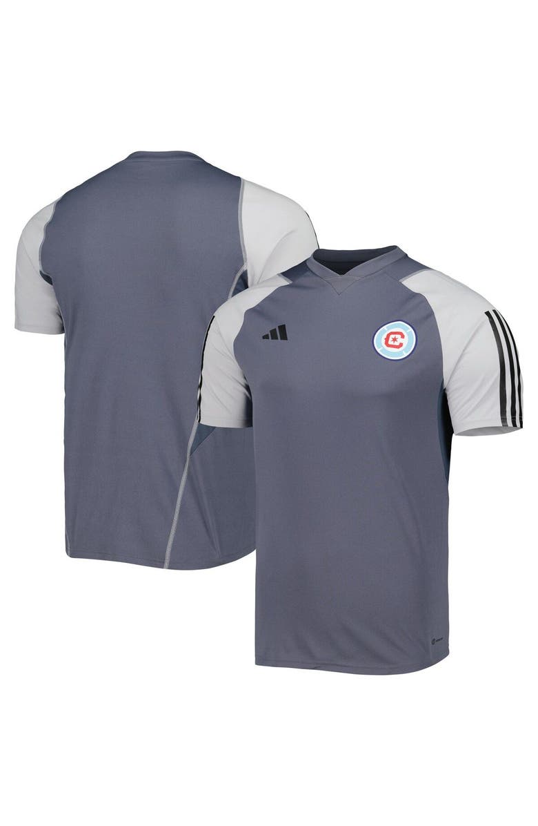 adidas Men's adidas Gray Chicago Fire 2023 On-Field Training Jersey, Main, color, 