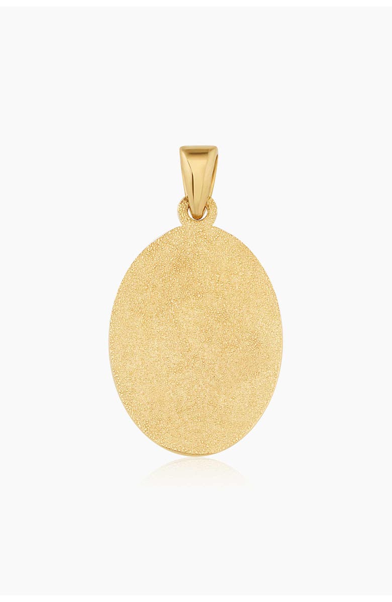 Oradina 14K Yellow Gold St. Christopher Medal Pendant Charm, Alternate, color, Yellow Gold