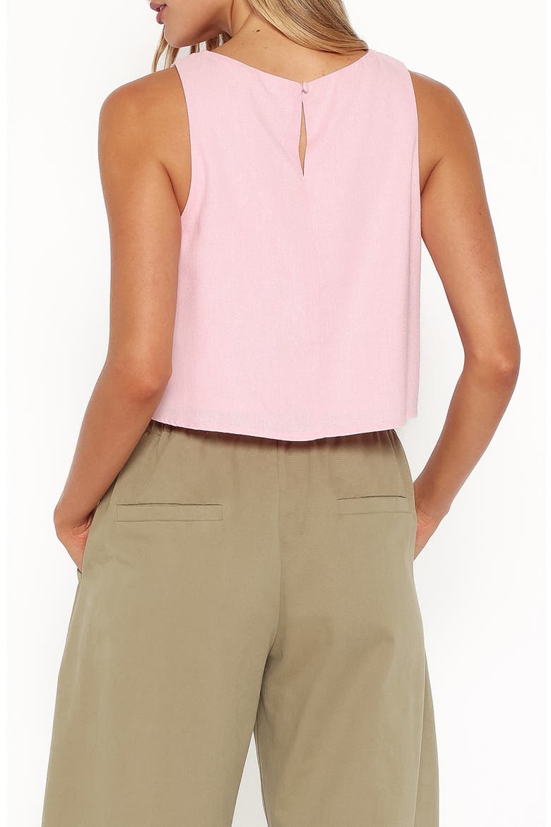 Madison Linen Blend Cropped Tank, Alternate, color, PINK