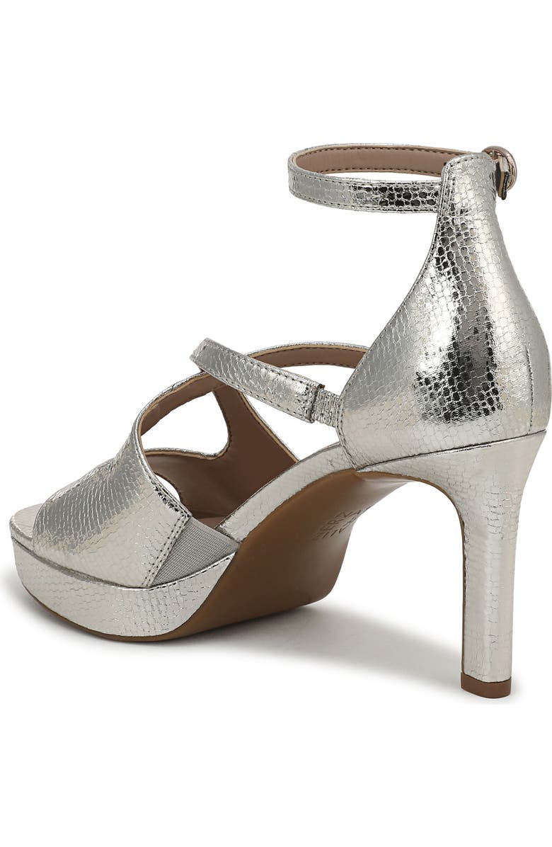 Naturalizer Alicia Platform Sandal, Alternate, color, Silver Sand Faux Leather